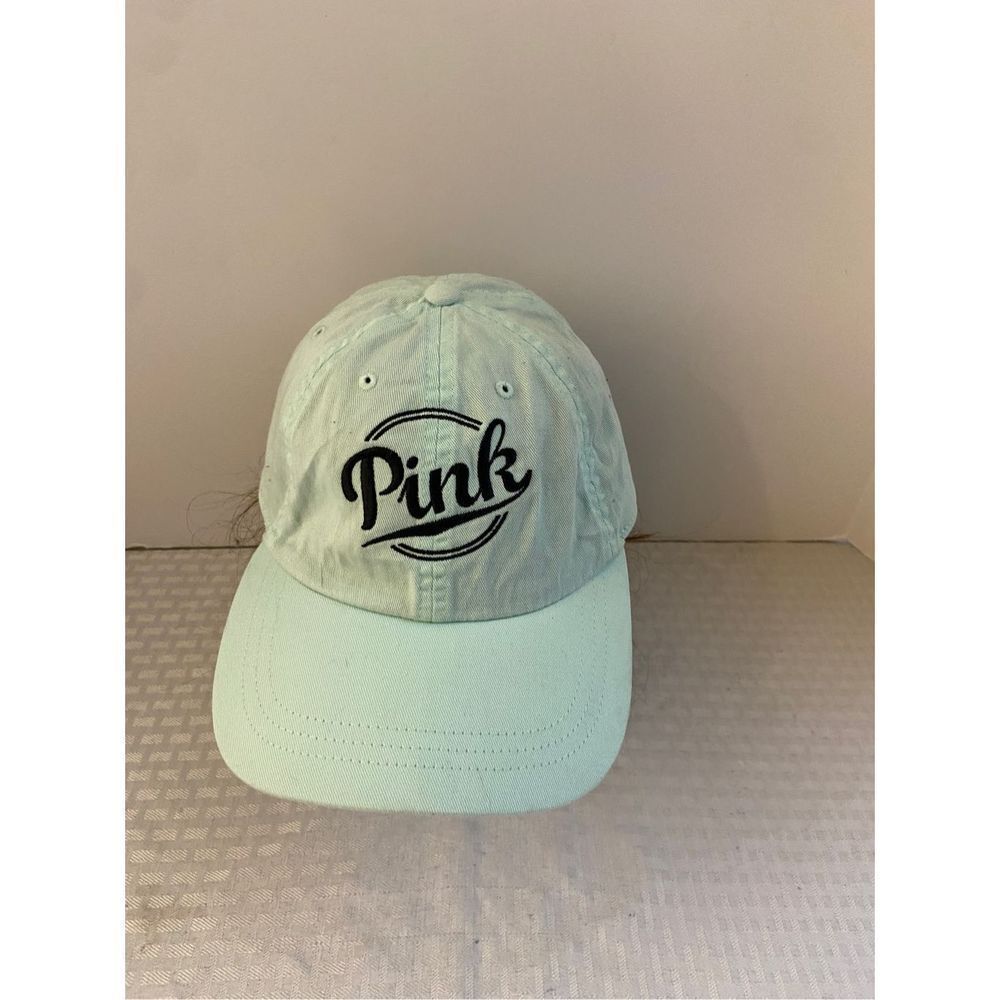 Vs Victoria Secret Pink Baseball Cap Mint Green Adjustable Strap